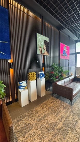 Fybre Studios' pieces on display alongside other artists' work at Korea Craft Week