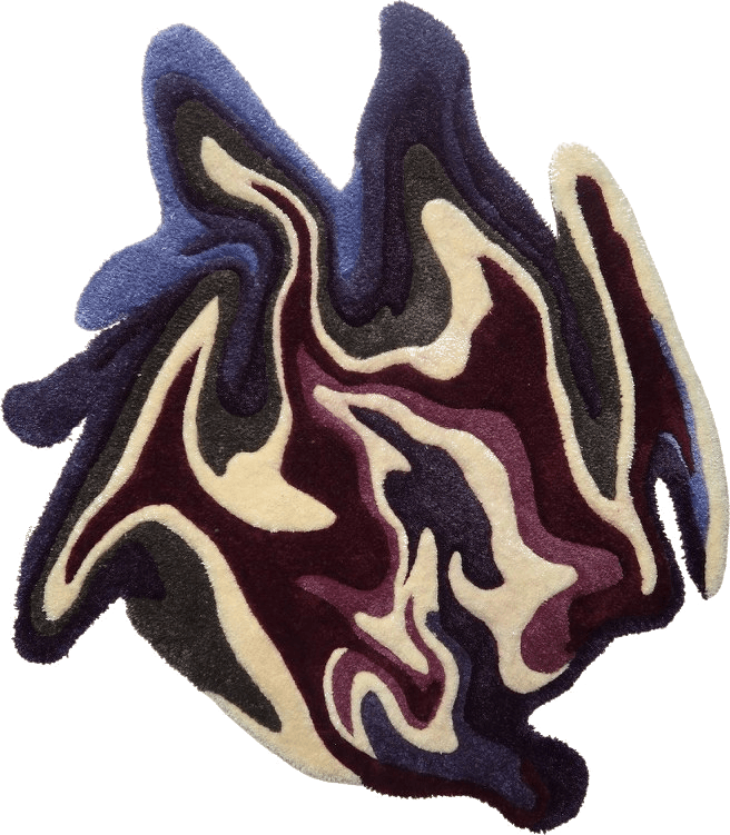 LQD 1, 2025: Acrylic yarn, 90 × 107cm