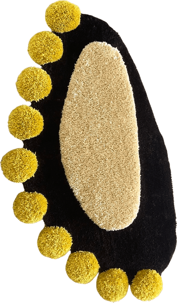 Pebbles, 2026: Acrylic yarn, 116 × 49cm